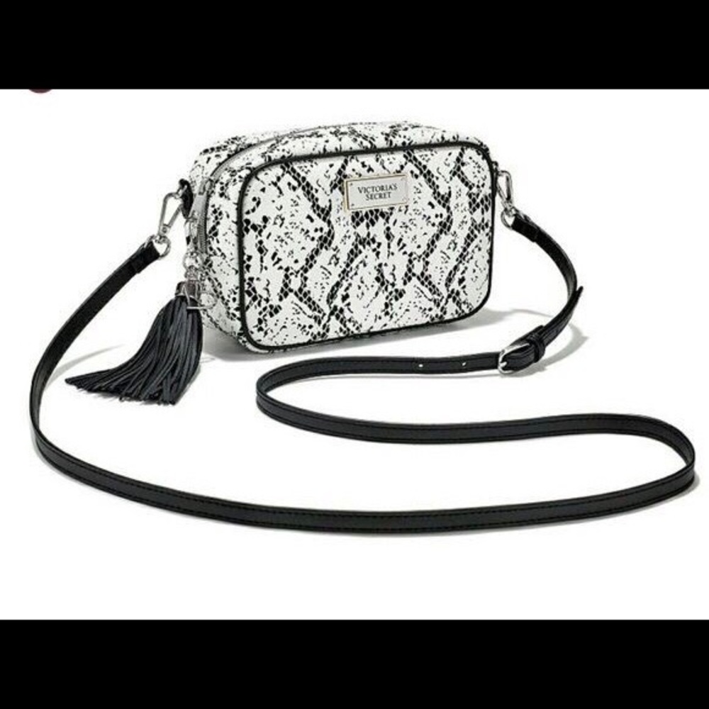 Victoria's Secret Black and White Crossbody Bag